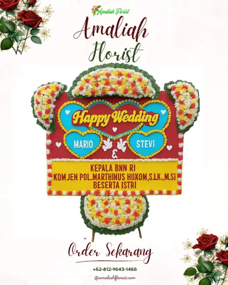 Papan Bunga Pernikahan Mangoli Utara Timur